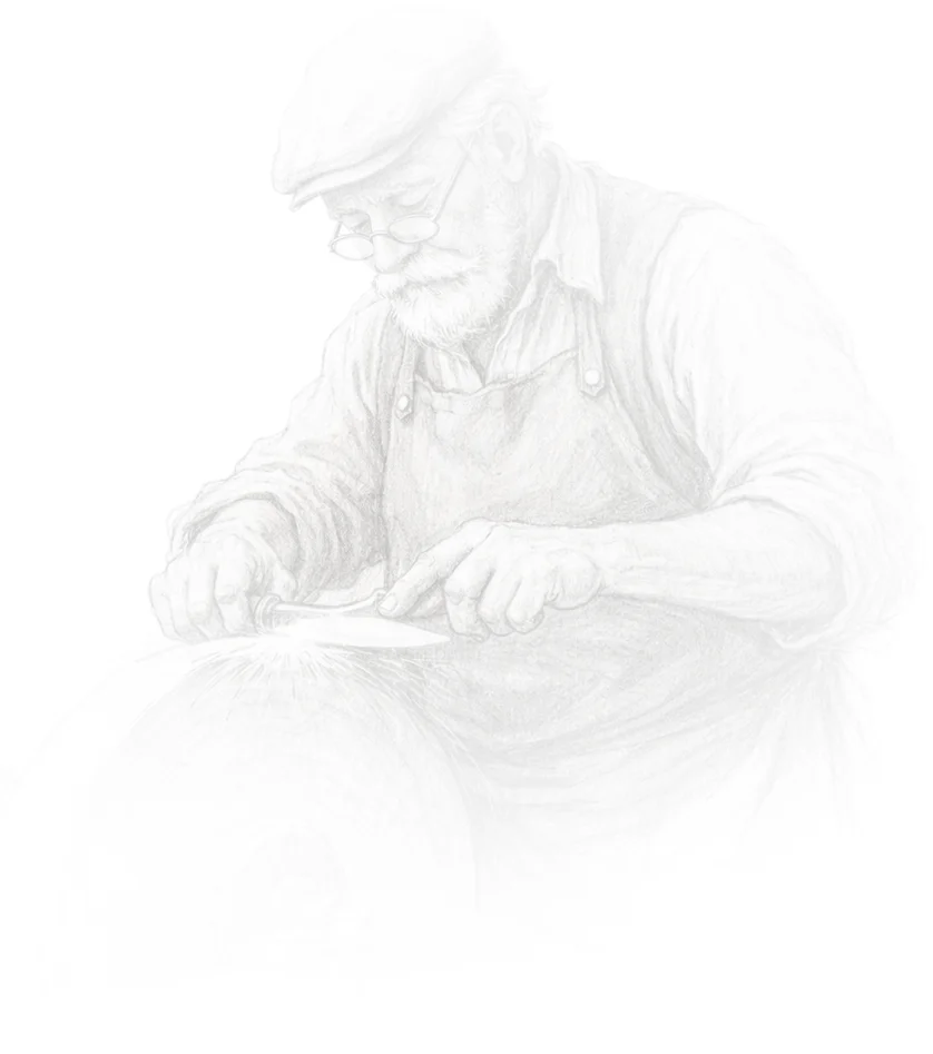 Messerschleifer bei der Arbeit
